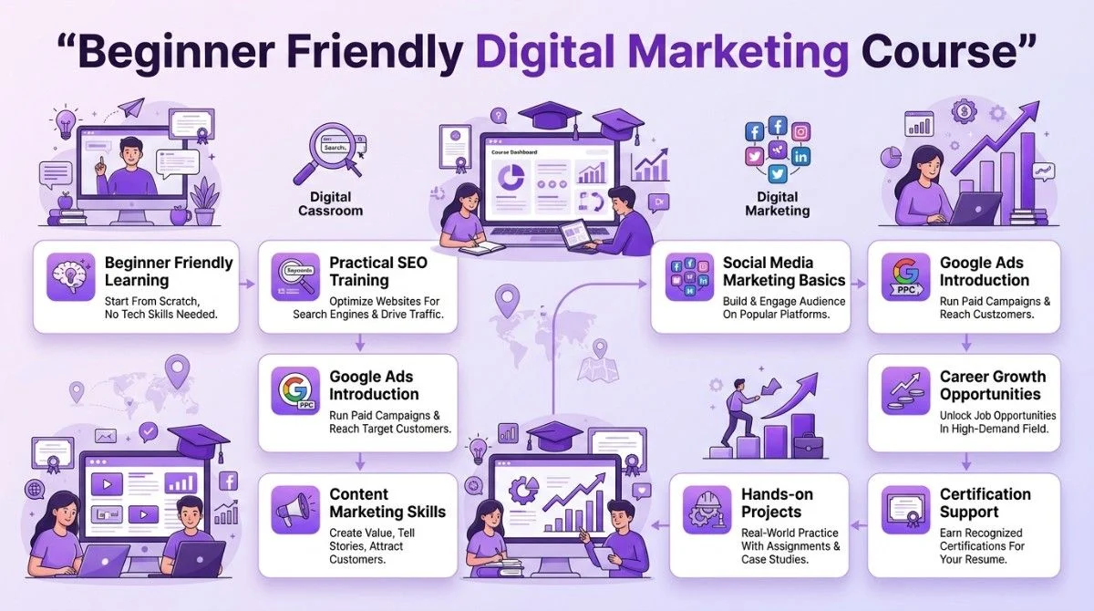 Begginer friendly digital marketing course