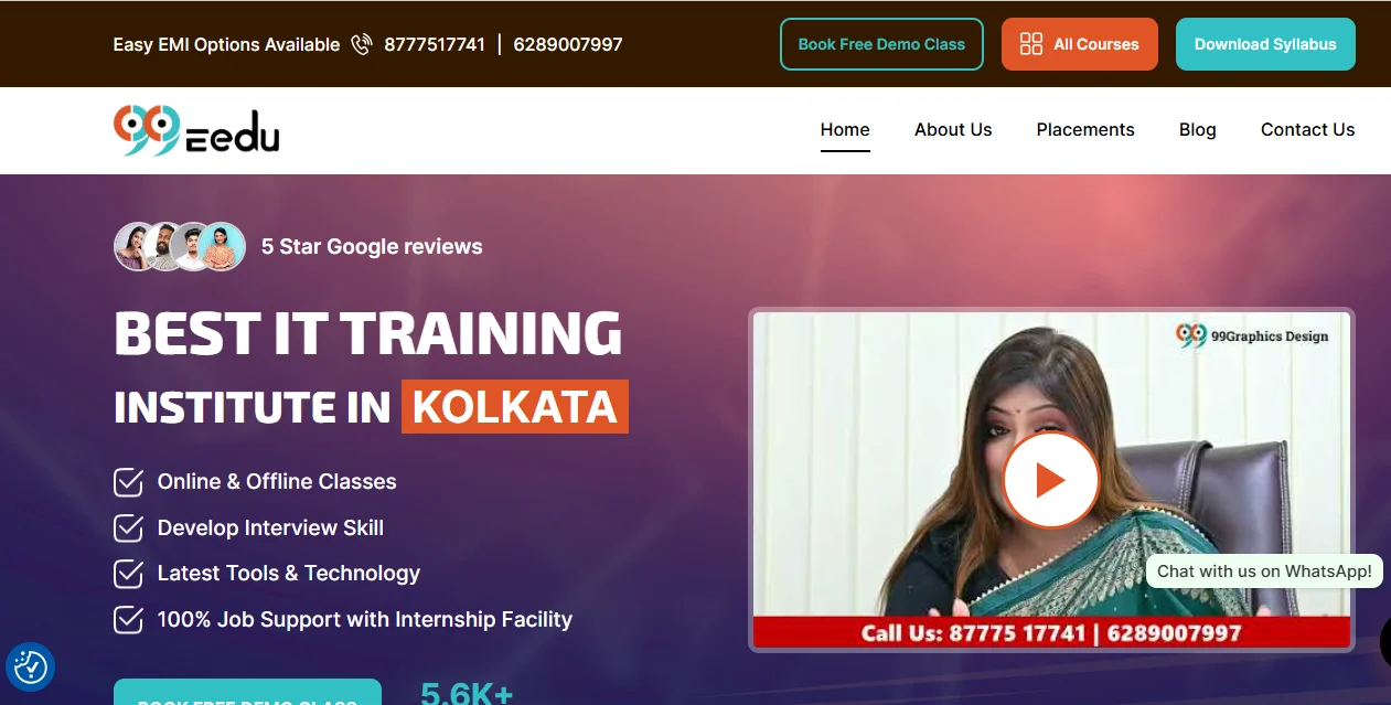 99Eedu Institute-Top Digital Marketing Course in Kolkata with Placement Support