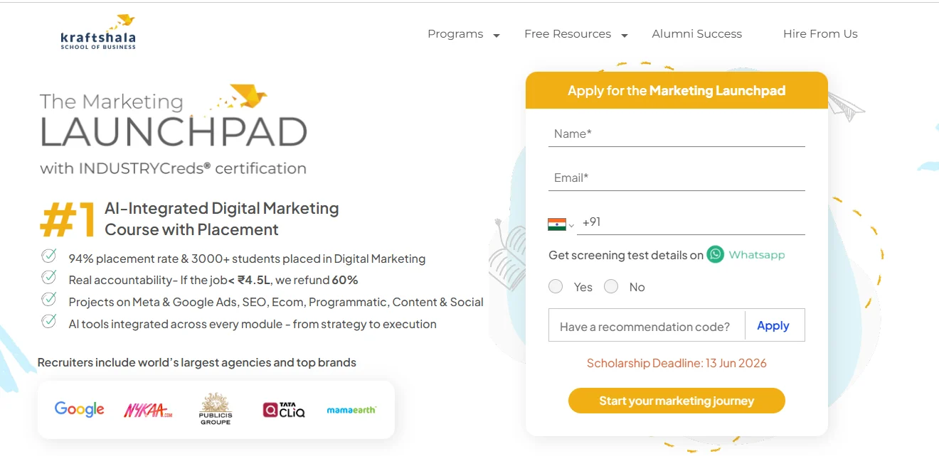 Kraftshala School of Business - Best Digital Marketing Course with Placement in Kolkata
