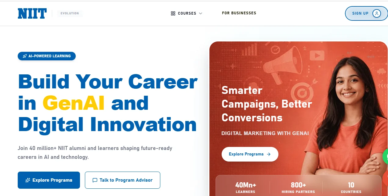 NIIT - Digital Marketing Course in Kolkata for Working Professionals