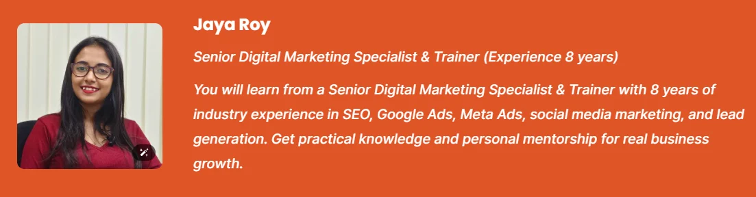 Jaya Roy Digital Marketer
