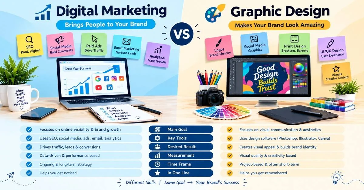 Digital marketing vs Graphic Design